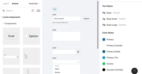 Preview of the Figma Design Kit